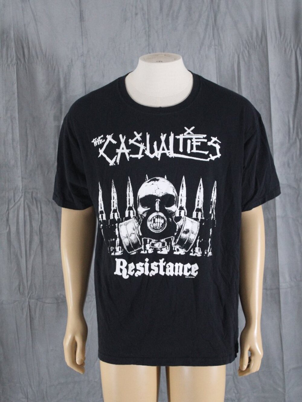 Punk Band Shirt - The Casualties Resistance - Men's Extra-Large